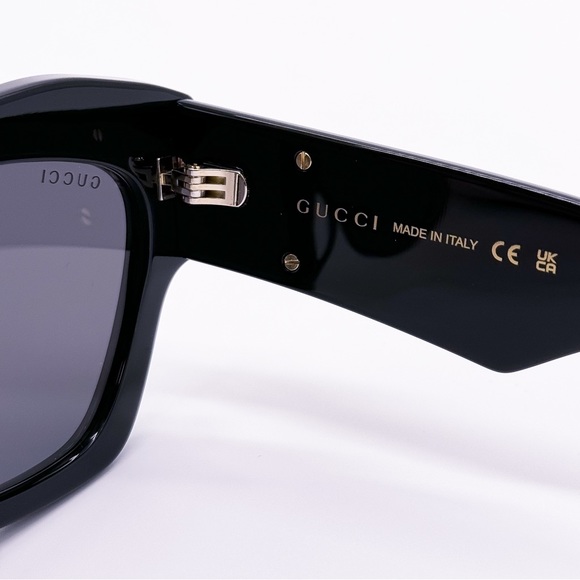 NEW GUCCI SUNGLASSES GG1422S 001 WOMEN SQUARE BLACK EYEWEAR GUCCI